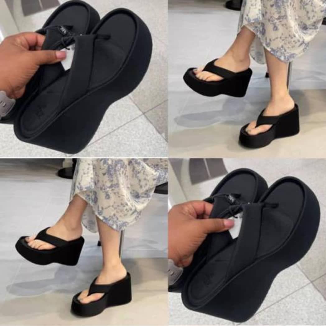 Chunky Platform Wedge Slides